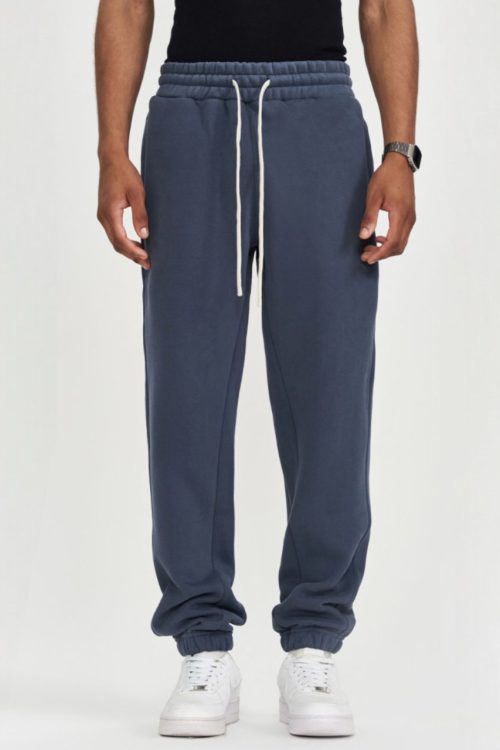 The Core 350g Heavyweight Cuffed Sweatpants | Grey Blue
