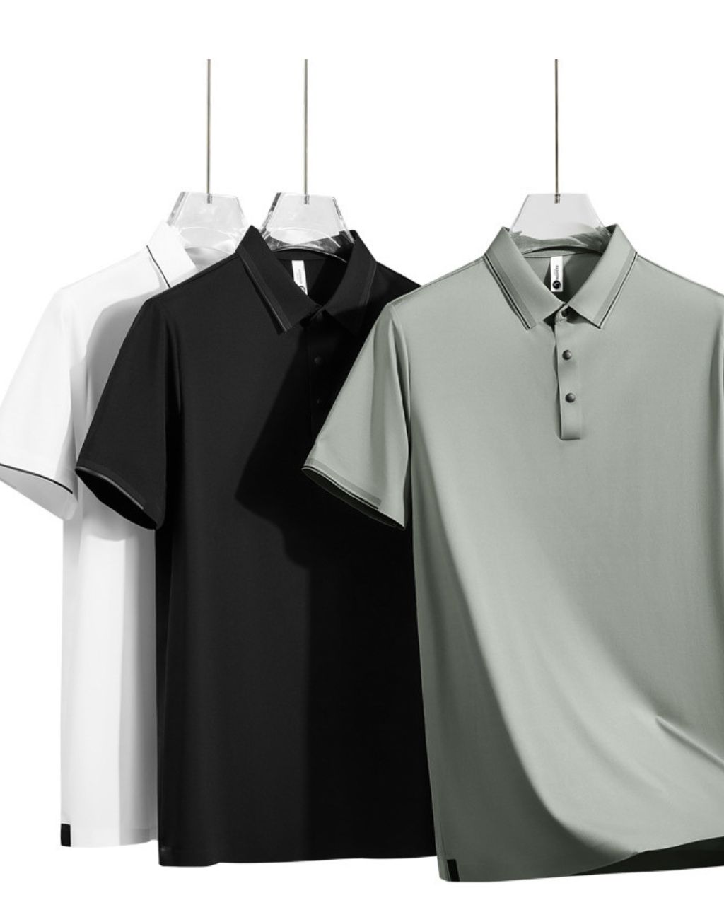 The Men’s Ice Silk Performance Polo | Midnight Black - Image 5