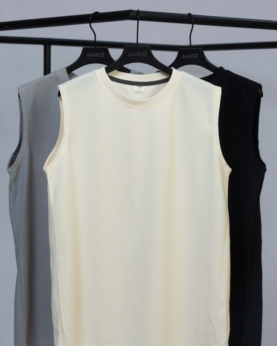 The Core Waffle-Knit Sleeveless Tee
